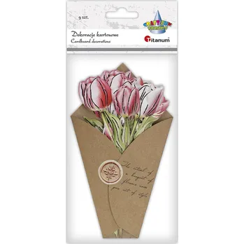 Obálka Titanum Dekorace - kartónová, TULIPÁNY, 8ks/bal.