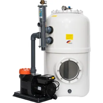 Bazénová filtrace Behncke filtrační set Bühne s tyčovým ventilem a frekvenčně řízeným čerpadlem D600 - Deluxe ECO VS