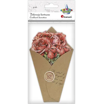 Obálka Titanum Dekorace - kartónová, RŮŽE, 8ks/bal.