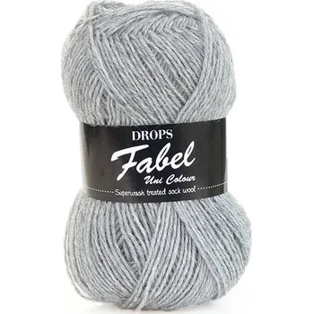 Příze Příze DROPS Fabel Unicolor 115 - světlá šedá
