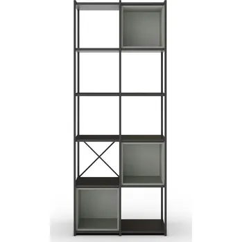 Knihovna Zeleno-černá knihovna 71x179 cm Anya – Marckeric ID_1679474