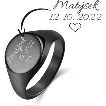 Prsten Šperky4U Personalizovaný ocelový prsten - velikost 67 - OPR310K-67