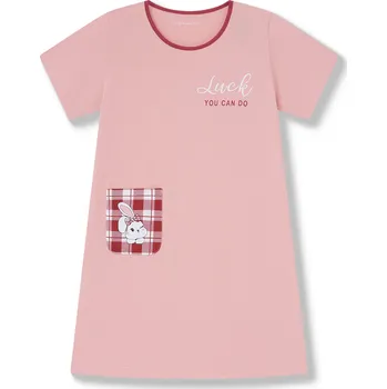 Dámská noční košile Dámská noční košile - Wolf D2532, lososová Barva: Lososová, Velikost: S