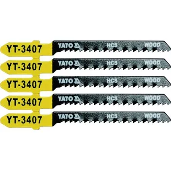 Pilový plátek Yato List pilový do přímočaré pily 75 mm na dřevo TPI13 5 ks, YT-3407