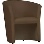 Klubové křeslo, ekokůže hnědá, CUBA