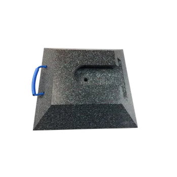 Zajišťovací klín kola RZ-Kunststoffe Čtvercová zásuvná deska vysoká 80mm Rozměr: 400X400X80mm 20t