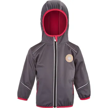 Dívčí bunda Little Angel bunda softshell STRETCH - šedá/růžová Velikost: 98