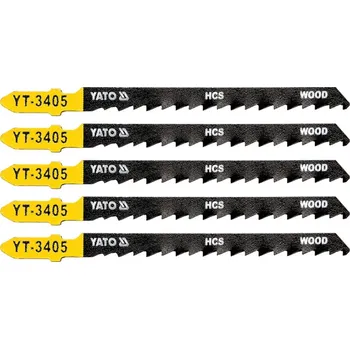 Příslušenství k nářadí List pilový do přímočaré pily na dřevo typ T 6TPI sada 5 ks Yato YT-3405