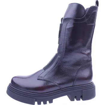 Dámské kozačky OBUV JANA ČR Boty JANA 3349 bordó dámské kožené kozačky Velikost: 37