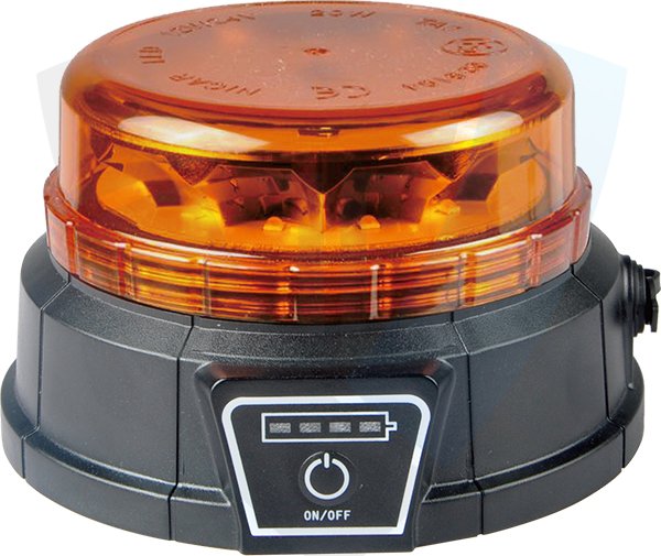 TT TECHNOLOGY Výstražný AKU LED maják POWER LED , montáž na magnet, oranžový, 12-24V
