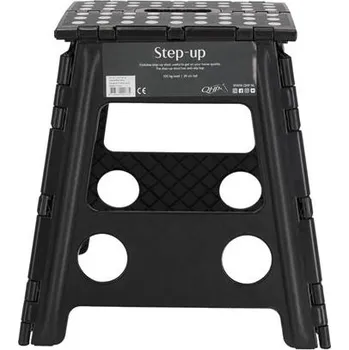 Skládací stolička QHP, plastová - černá