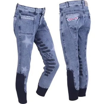 Jezdecké kalhoty Dětské rajtky QHP Rosanne, denimové - vel. 176