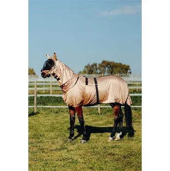 Deka pro koně Ochranný ekzemový set Horze, zlatý - 165 cm