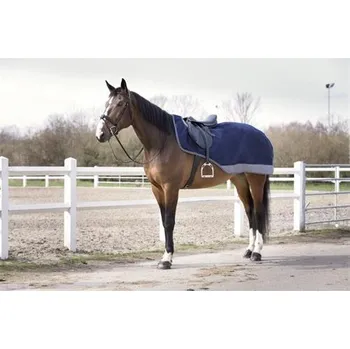 Deka pro koně Bederní nepromokavá deka Equitheme, modro-šedá - vel. 155 cm