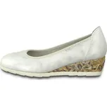 JANA SHOES NĚMECKO Boty Jana 363 bílo/stříbrné dámské baleríny Velikost: 39