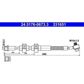 Brzdová hadice Brzdová hadice ATE 24.5176-0673.3