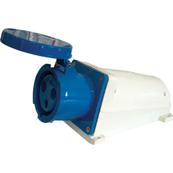 Elektrická zásuvka Tracon TICS-133 Nástěnná průmyslová zásuvka 63A, 250V, 2P+E, 6h, IP67 (Tracon TICS-133)