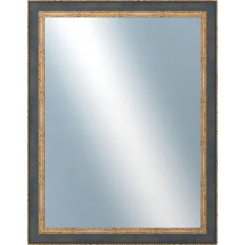 Zrcadlo DANTIK - Zrcadlo v rámu 70x90 | ZVRATNÁ modrozlatá plast