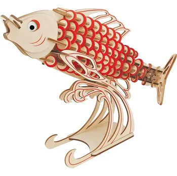 Woodcraft construction kit Woodcraft Dřevěné 3D puzzle Kapr