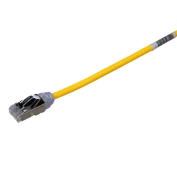 Síťový kabel STP28X17MYL Tenký stíněný propojovací kabel RJ45/RJ45, F/UTP, kat. 6A, 17m, AWG28, LSZH, žlutý