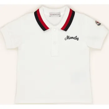 Pánská košile Moncler Enfant Polokošile Z Piké pro miminko, bílá, 86