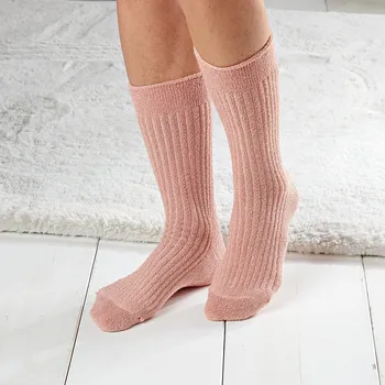 Dámské pantofle 3Pagen 1 pár třpytivých podkolenek růžová 36/41