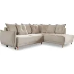 Béžová manšestrová rozkládací rohová pohovka (pravý roh) Lazy Lukka – Miuform ID_1623032