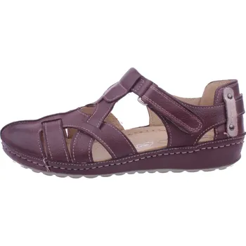 Dámské sandále OBUV JANA ČR Dámské kožené sandály JANA 541 bordó Velikost: 36