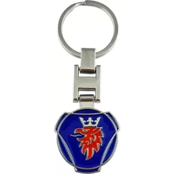 Přívěšek na klíče SAAB kovový, včetně kroužku na klíče