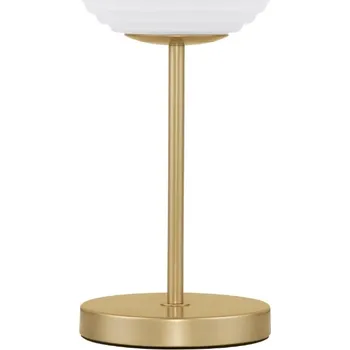 Lampička Bílo-zlatá skleněná stolní lampa Nova Luce Allen