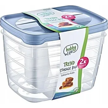 Dóza na potraviny Sada obdélníkových dóz Hobby life HOB020992 3,5 l, 2 kusy