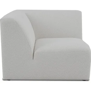 Pohovka Bílý modul pohovky z textilie bouclé (variabilní) Roxy – Scandic ID_1653992