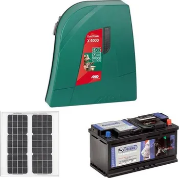 Ohradník Sada elektrického ohradníku AKO DUO-Power X 4000 + solární panel 25 W + akumulátor 70 Ah