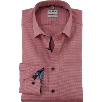 Pánská košile Olymp Level Five Body Fit společenská košile 205274 35 Červená 42