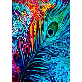 Diamantové malování Titanum Diamantové malování, obrázek, PAVÍ PERO, 30x40cm, 1 bal.