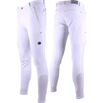 Jezdecké kalhoty Pánské závodní rajtky QHP Nils, bílé - vel. 50