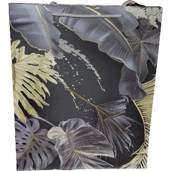 Dárková taška ČERNO-ZLATÁ DÁRKOVÁ TAŠKA 26X32X10CM