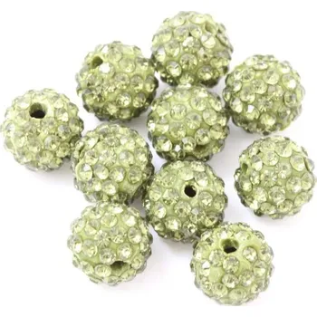 Korálek EU Šatonová kulička 10mm olivín