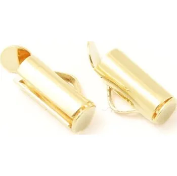 Materiál na výrobu šperku EU Koncovka na šité šperky 13/6/4mm chirurgická ocel gold plating 24kt