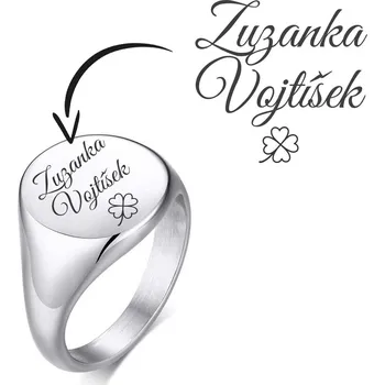 Prsten Šperky4U Personalizovaný ocelový prsten - velikost 57 - OPR315ST-57