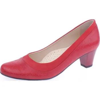 Dámské lodičky OBUV JANA ČR Boty JANA 2852 červené dámské kožené lodičky Velikost: 41