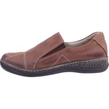 Dámské polobotky OBUV JANA ČR Boty JANA 063/102 sv. hnědé dámské kožené polobotky Velikost: 41