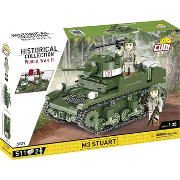 Stavebnice COBI Americký lehký tank M3 Stuart COBI 3129 - World War II 1:35