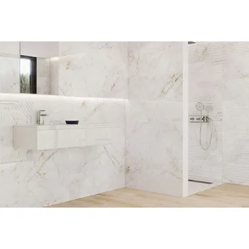 Obklad GRESPANIA CUARZO RENO 100 AD922 31,5 cm x 100 cm x 0,9 cm bílá 1,26 m2