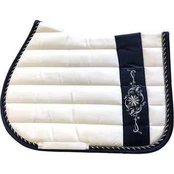 Podsedlová dečka QHP Botanic, modro-bílá, VS - vel. Full