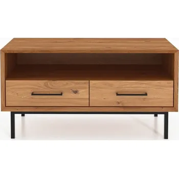 Televizní stolek TV stolek z dubového dřeva v přírodní barvě 90x50 cm Abies – The Beds ID_1553142