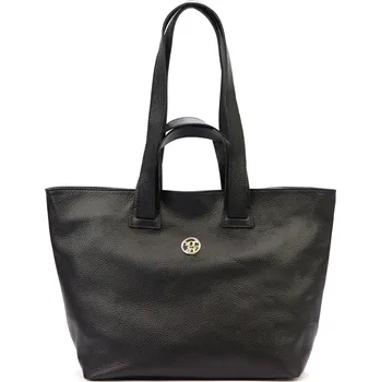 Kabelka Kožená shopper bag kabelka Gregorio 1745 černá