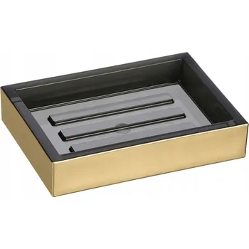 Držák na kartáček Erga Eldorado, miska na mýdlo na postavení, zlatá, ERG-SEP-10MYDELDRAGOL