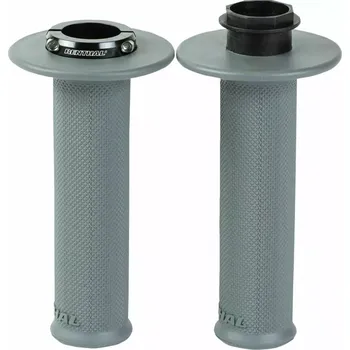 grip a Motokrosové rukojeti - gripy s lock-on RENTHAL GRIP G233 LOCK-ON F DIAMOND MEDIUM barva šedá, pár (Rukojeti na řidítka, ručky na moto)