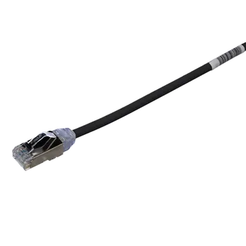 Síťový kabel STP28X1.5MBL Tenký stíněný propojovací kabel RJ45/RJ45, F/UTP, kat. 6A, 1,5m, AWG28, LSZH, černý